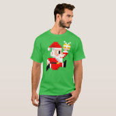 WeihnachtsT - Shirt: 8-Bitweihnachtsmann T-Shirt (Vorne ganz)