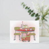 Weihnachtstabelle Feiertagspostkarte (Stehend Vorderseite)