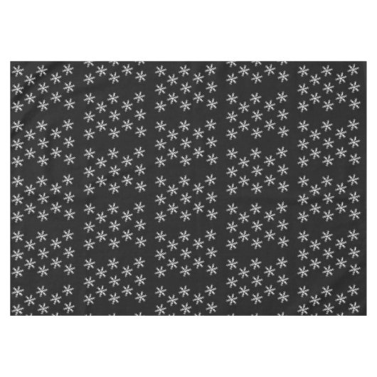 Weihnachtstablett, Schneeflocken, Schwarz Tischdecke (Vorderseite (Horizontal))