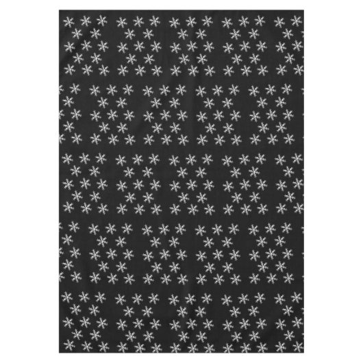 Weihnachtstablett, Schneeflocken, Schwarz Tischdecke (Vorderseite)