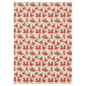 Weihnachtstablett, Vintag Tischdecke (Vorderseite)