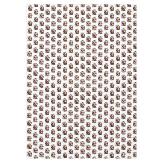 Weihnachtstablett, Vintag Tischdecke (Vorderseite)