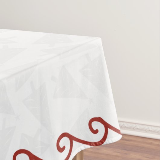 Weihnachtstablett weiß und rot 60 x 104 tischdecke (Beispiel)