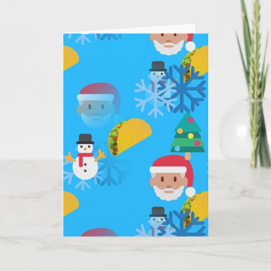 Weihnachtstaco emoji feiertagskarte (Vorderseite)