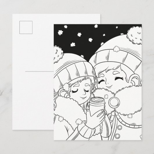 Weihnachtstag Postkarte (Vorne/Hinten)