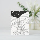 Weihnachtstag Postkarte (Stehend Vorderseite)