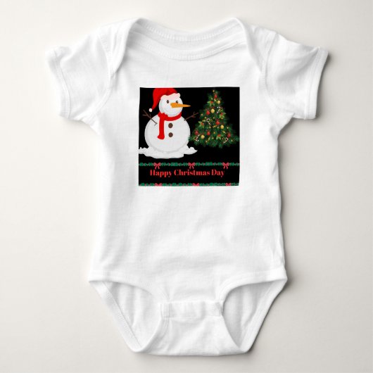 Weihnachtstag Premium individuell gestaltete T-Shi Baby Strampler (Vorderseite)