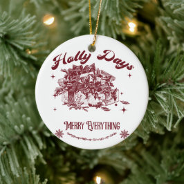 Weihnachtstage Vintage Weihnachten Keramik Ornament