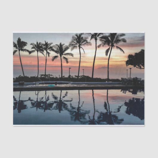 Weihnachtstagessonnenuntergang Seidenpapier (Vorderseite)