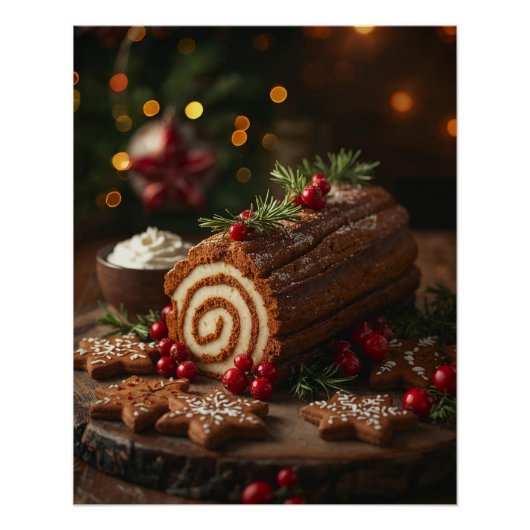 Weihnachtstags-Dessertposter Poster (Vorderseite)