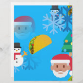Weihnachtstaktik Emoji Briefbogen (Vorne/Hinten)