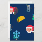 Weihnachtstaktik Emoji Briefpapier (Vorne/Hinten)