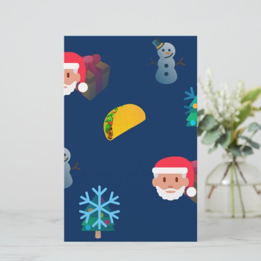 Weihnachtstaktik Emoji Briefpapier (Stehend Vorderseite)