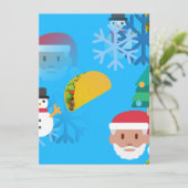 Weihnachtstaktik Emoji Feiertagskarte (Stehend Vorderseite)