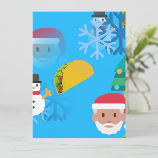 Weihnachtstaktik Emoji Feiertagskarte (Stehend Vorderseite)