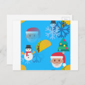 Weihnachtstaktik Emoji Feiertagspostkarte (Vorne/Hinten)