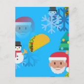Weihnachtstaktik Emoji Feiertagspostkarte (Vorderseite)