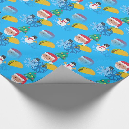 Weihnachtstaktik Emoji Geschenkpapier (Ecke)