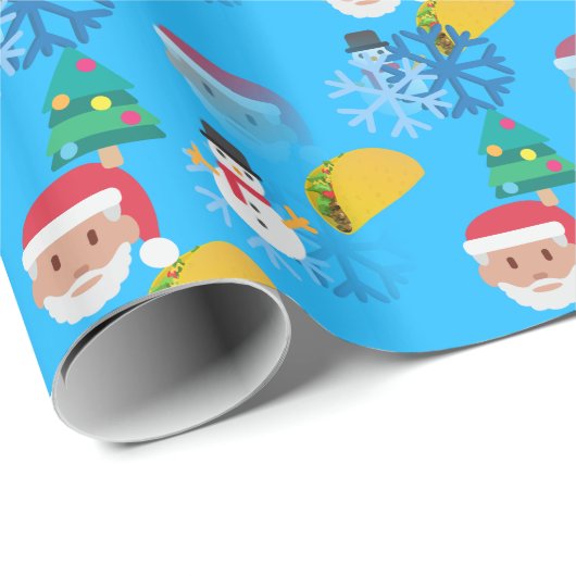 Weihnachtstaktik Emoji Geschenkpapier (Rolleneckpunkt)