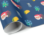 Weihnachtstaktik Emoji Geschenkpapier (Rolleneckpunkt)