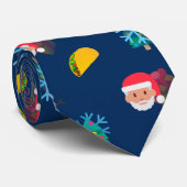 Weihnachtstaktik Emoji Krawatte (Gerollt)
