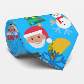 Weihnachtstaktik Emoji Krawatte (Gerollt)