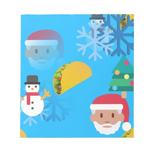 Weihnachtstaktik Emoji Notizblock (Vorderseite)
