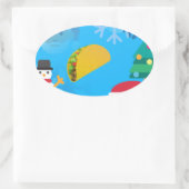 Weihnachtstaktik Emoji Ovaler Aufkleber (Tasche)