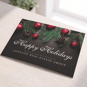 Weihnachtstanne Frohe Feiertage Grüße Postkarte