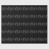 Weihnachtstanz mit Skelett Geschenkpapier (Flach)