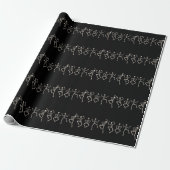 Weihnachtstanz mit Skelett Geschenkpapier (Ungerollt)