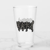 Weihnachtstanz mit Skelett Glas (Rückseite)