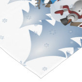 Weihnachtstanzen im Schnee Kurzer Tischläufer (Ecke)