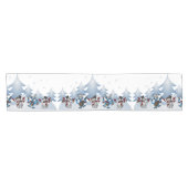 Weihnachtstanzen im Schnee Kurzer Tischläufer (Horizontal)