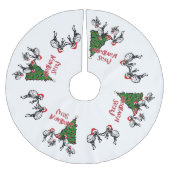Weihnachtstanzflöhe Navidad Polyester Weihnachtsbaumdecke (Vorderseite)