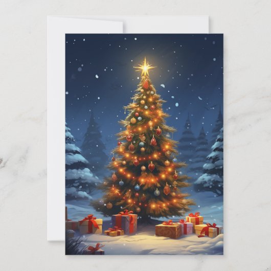 Weihnachtstapete Einladung (Vorderseite)