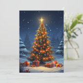 Weihnachtstapete Einladung (Stehend Vorderseite)