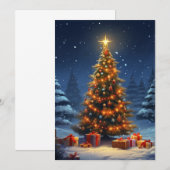 Weihnachtstapete Einladung (Vorne/Hinten)