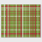 WeihnachtsTartan kariert Geschenkpapier (Flach)
