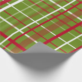 WeihnachtsTartan kariert Geschenkpapier (Ecke)