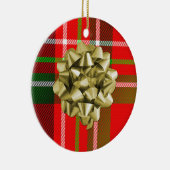 Weihnachtstartan-Muster Keramikornament (Rechts)