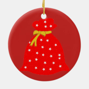 Weihnachtstasche Keramik Ornament