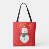Weihnachtstasche Snowman Tasche (Rückseite)
