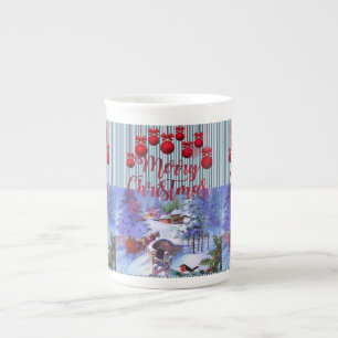 Weihnachtstasse, Frohe Weihnachten Porzellantasse