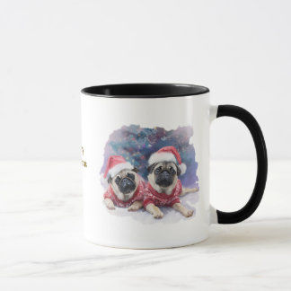 Weihnachtstasse für Hunde Liebhaber/Pug Tasse