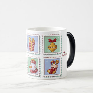 Weihnachtstasse, gemütliche Schlucke voller Weihna Verwandlungstasse