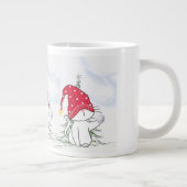 Weihnachtstasse katze mit Schneeball  Jumbo-Tasse (Rechts)