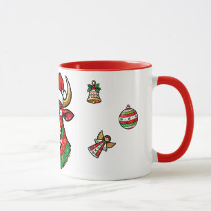 Weihnachtstasse lustige Kuh – Festliche Tasse