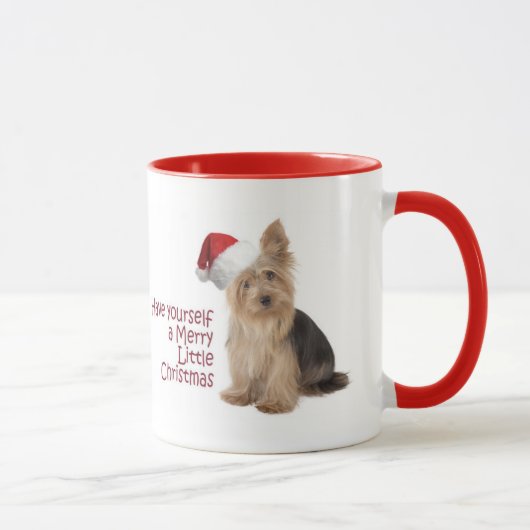 WeihnachtsTasse Sankt Yorkie Tasse (Rechts)