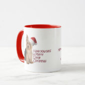 WeihnachtsTasse Sankt Yorkie Tasse (Vorderseite Links)